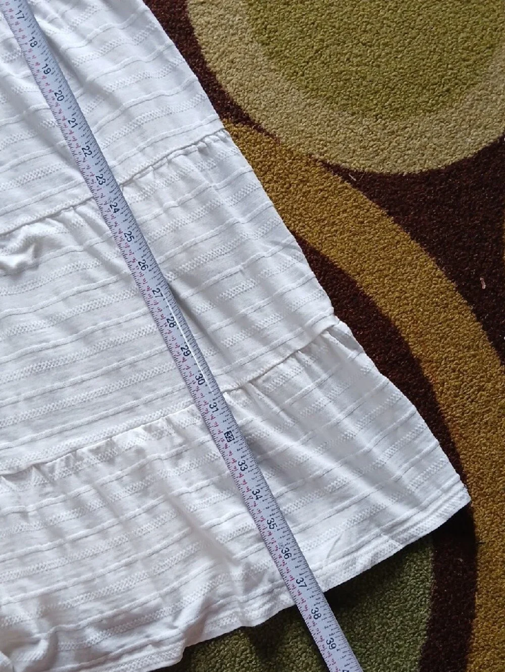 Sonoma White Cotton Button-Tier Summer Dress